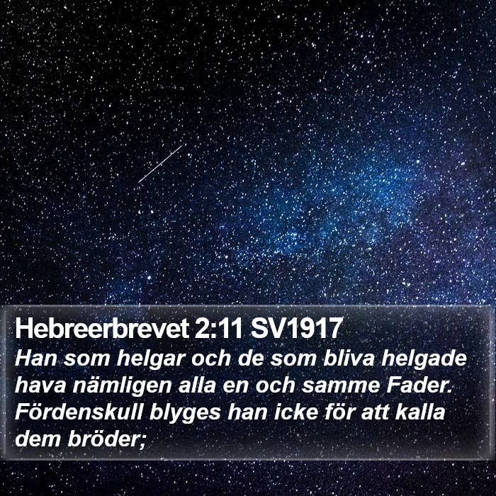 Hebreerbrevet 2:11 SV1917 Bible Study