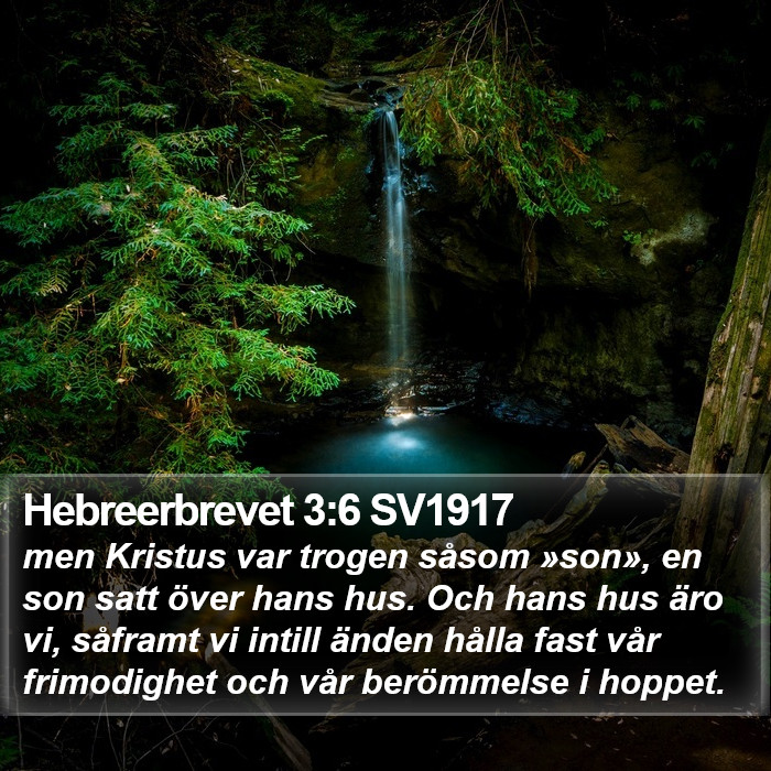 Hebreerbrevet 3:6 SV1917 Bible Study