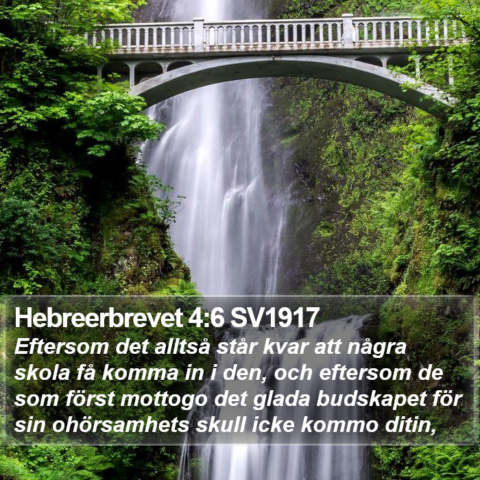 Hebreerbrevet 4:6 SV1917 Bible Study