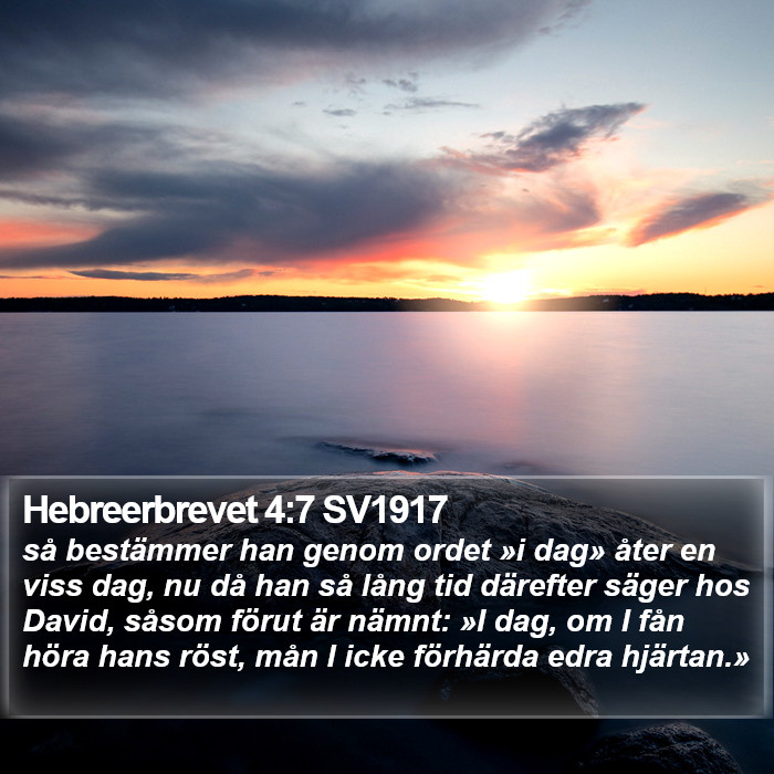 Hebreerbrevet 4:7 SV1917 Bible Study