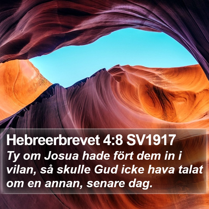 Hebreerbrevet 4:8 SV1917 Bible Study