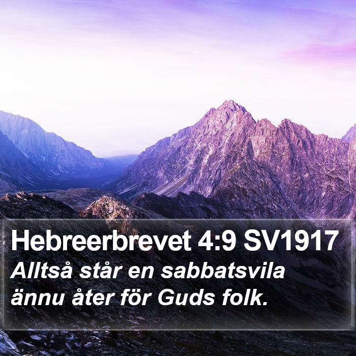 Hebreerbrevet 4:9 SV1917 Bible Study