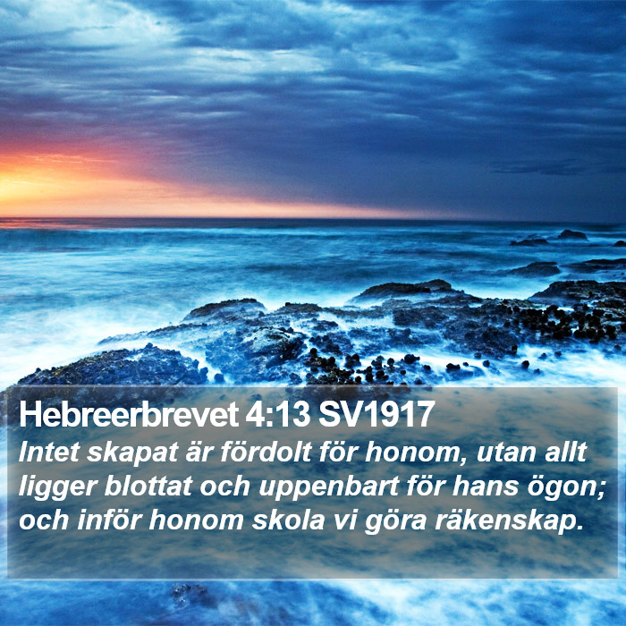 Hebreerbrevet 4:13 SV1917 Bible Study