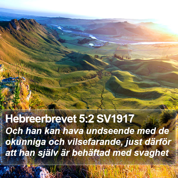 Hebreerbrevet 5:2 SV1917 Bible Study