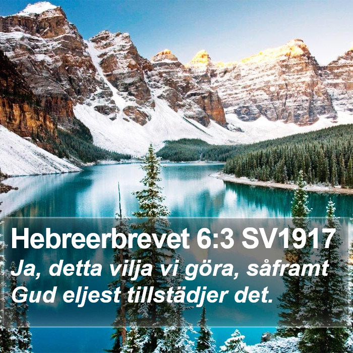 Hebreerbrevet 6:3 SV1917 Bible Study