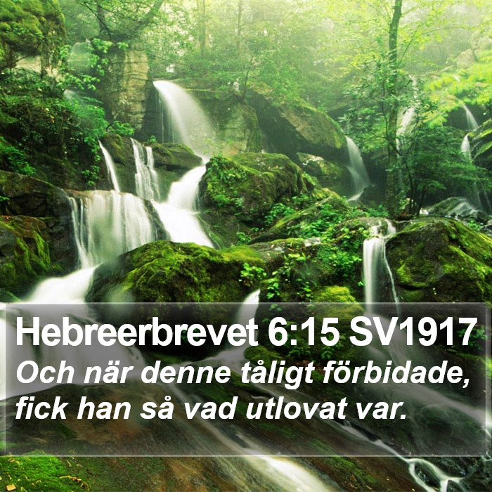 Hebreerbrevet 6:15 SV1917 Bible Study