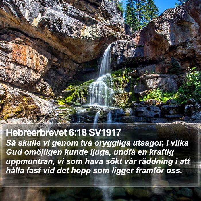 Hebreerbrevet 6:18 SV1917 Bible Study