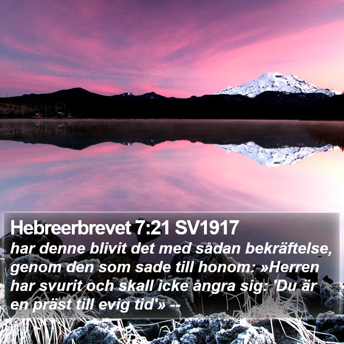 Hebreerbrevet 7:21 SV1917 Bible Study