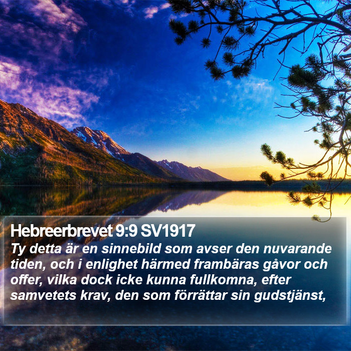 Hebreerbrevet 9:9 SV1917 Bible Study