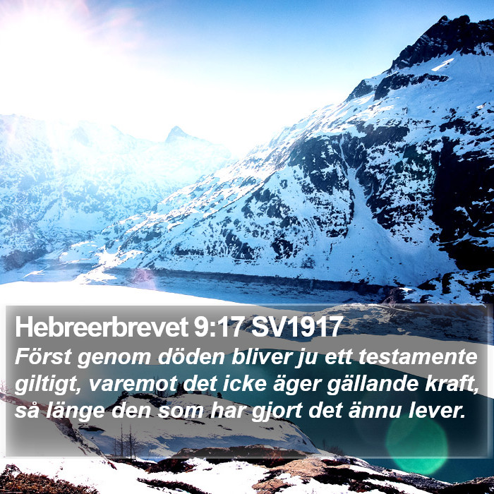 Hebreerbrevet 9:17 SV1917 Bible Study