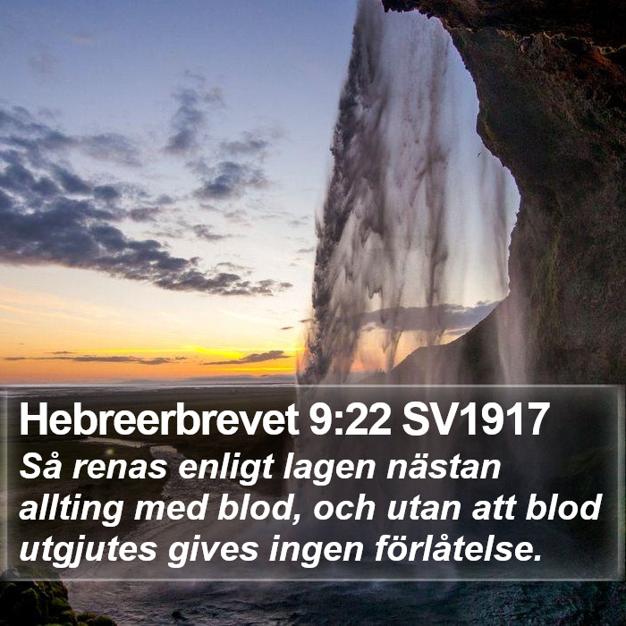 Hebreerbrevet 9:22 SV1917 Bible Study