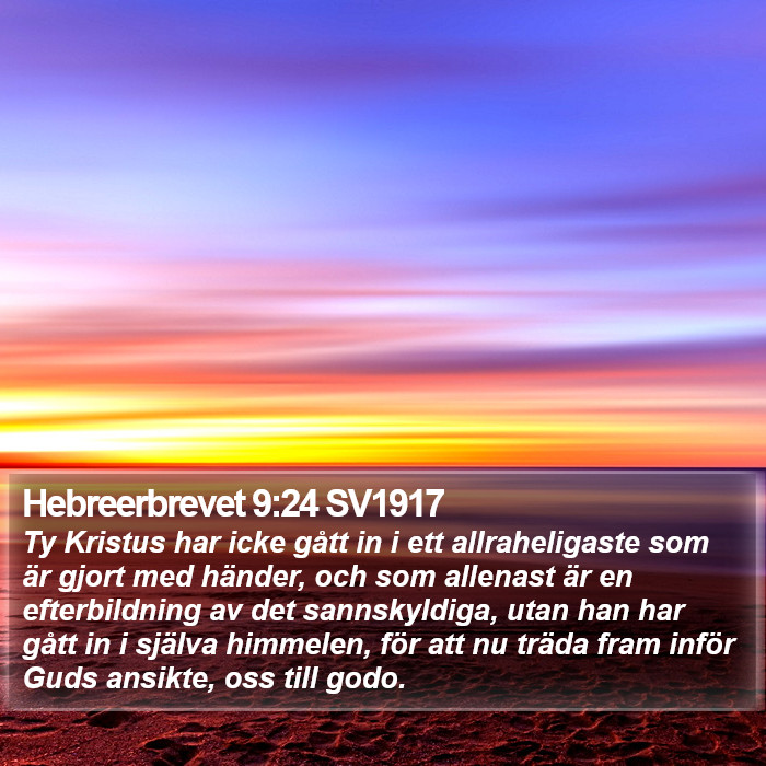 Hebreerbrevet 9:24 SV1917 Bible Study