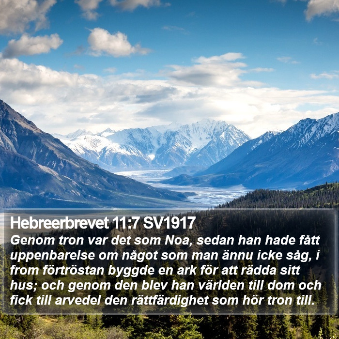 Hebreerbrevet 11:7 SV1917 Bible Study