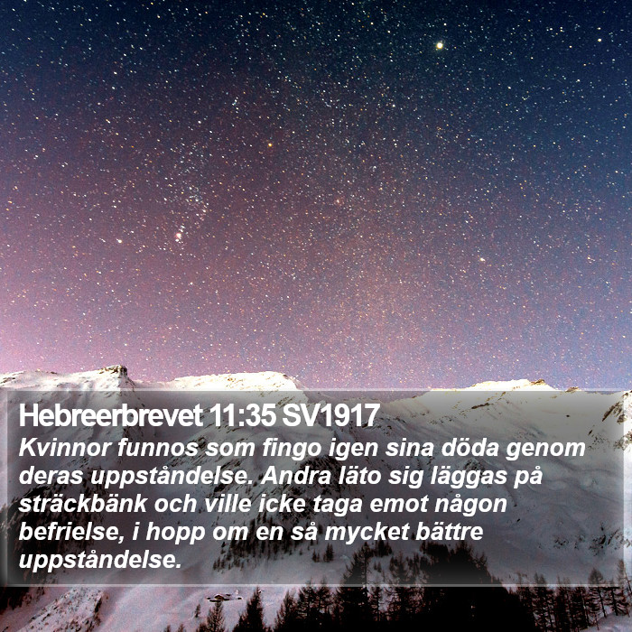 Hebreerbrevet 11:35 SV1917 Bible Study