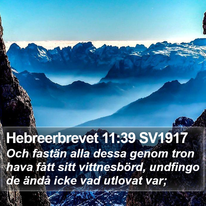 Hebreerbrevet 11:39 SV1917 Bible Study