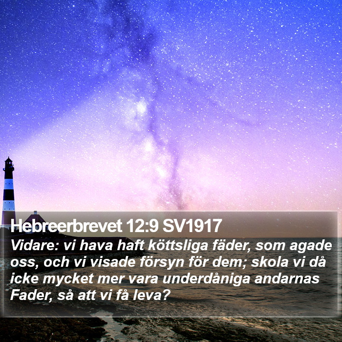 Hebreerbrevet 12:9 SV1917 Bible Study