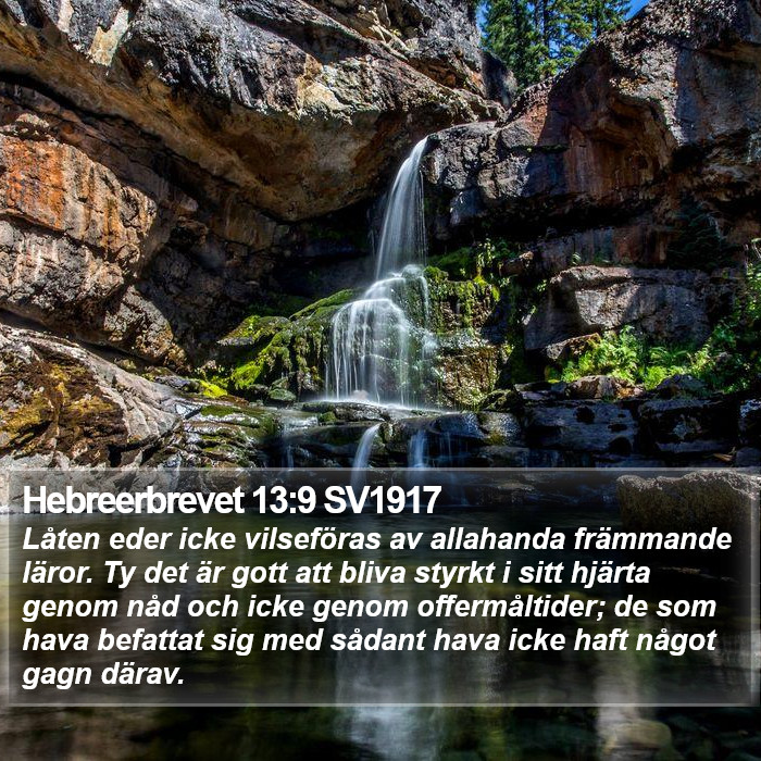 Hebreerbrevet 13:9 SV1917 Bible Study