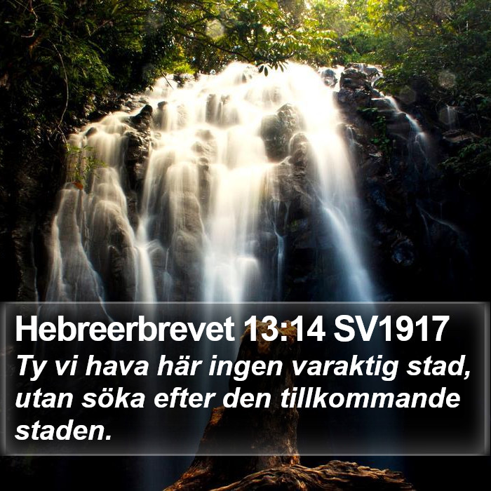 Hebreerbrevet 13:14 SV1917 Bible Study