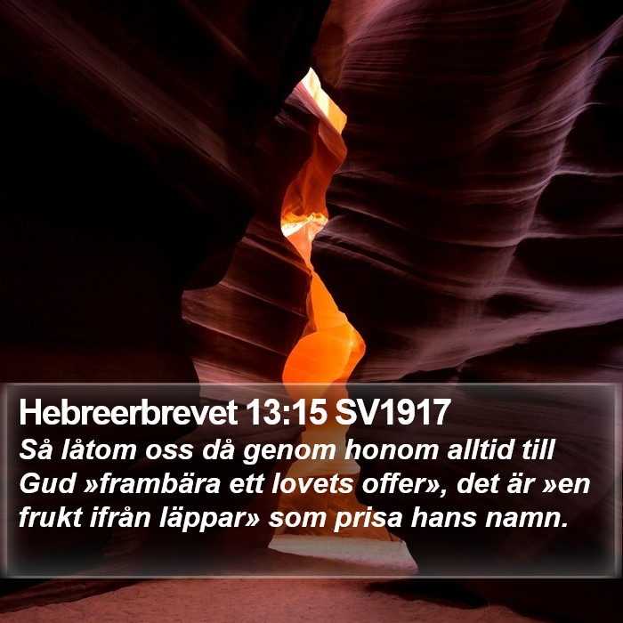 Hebreerbrevet 13:15 SV1917 Bible Study