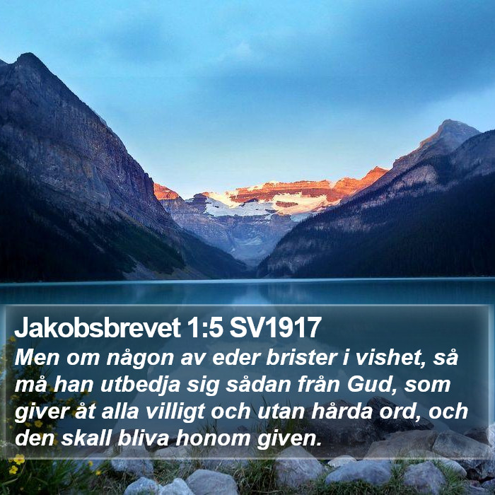 Jakobsbrevet 1:5 SV1917 Bible Study