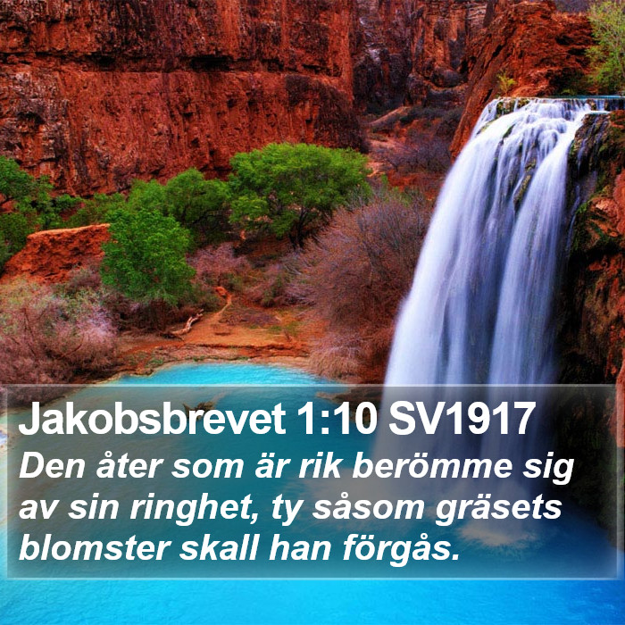 Jakobsbrevet 1:10 SV1917 Bible Study