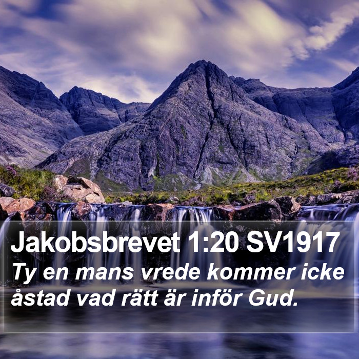 Jakobsbrevet 1:20 SV1917 Bible Study