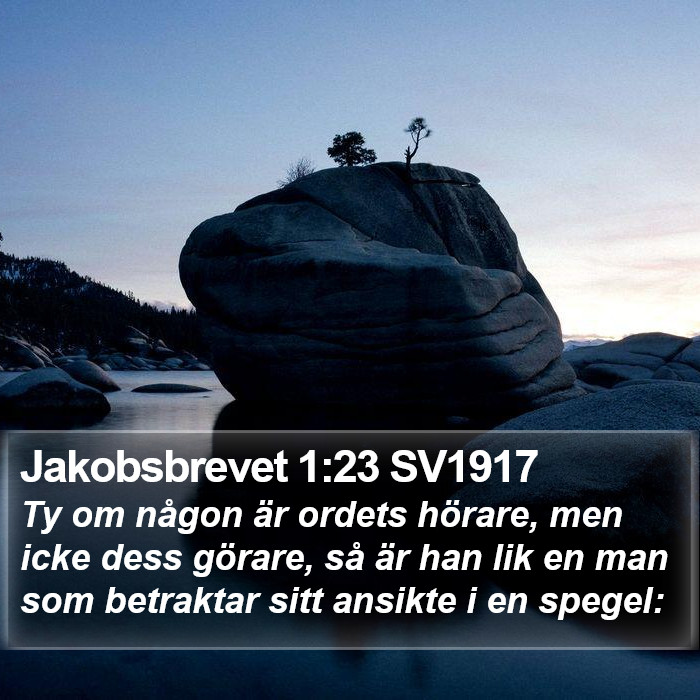 Jakobsbrevet 1:23 SV1917 Bible Study