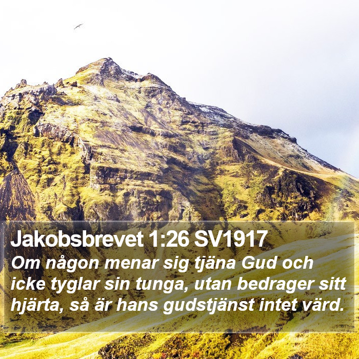 Jakobsbrevet 1:26 SV1917 Bible Study