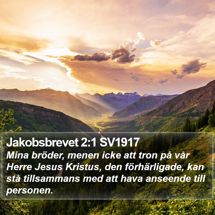 Jakobsbrevet 2:1 SV1917 Bible Study