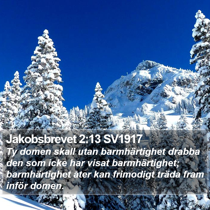 Jakobsbrevet 2:13 SV1917 Bible Study