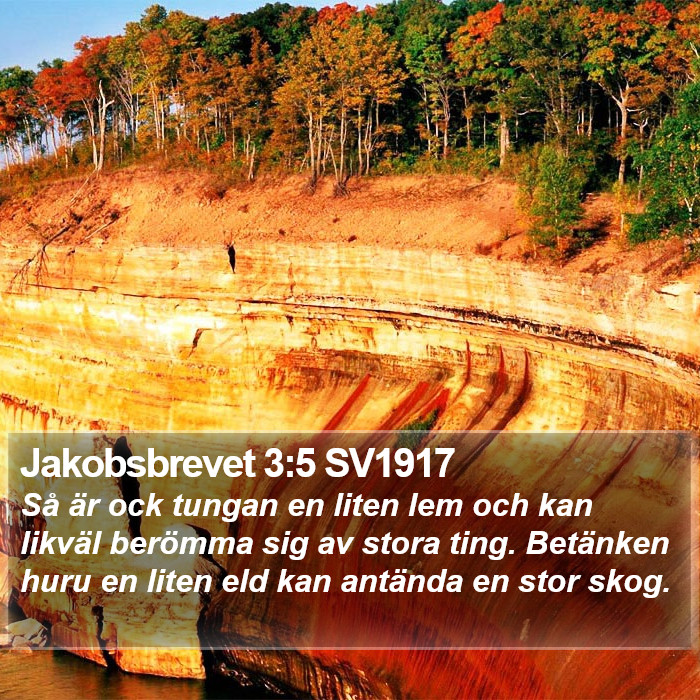 Jakobsbrevet 3:5 SV1917 Bible Study