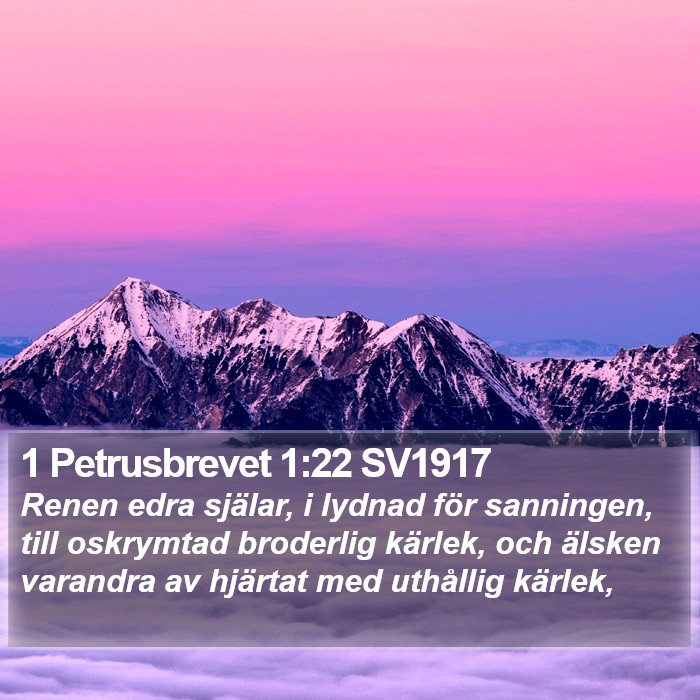 1 Petrusbrevet 1:22 SV1917 Bible Study