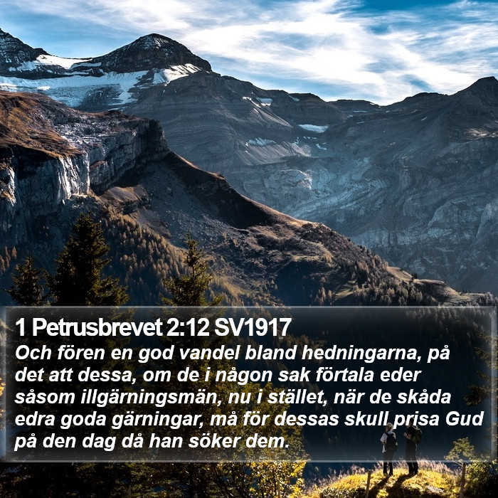 1 Petrusbrevet 2:12 SV1917 Bible Study