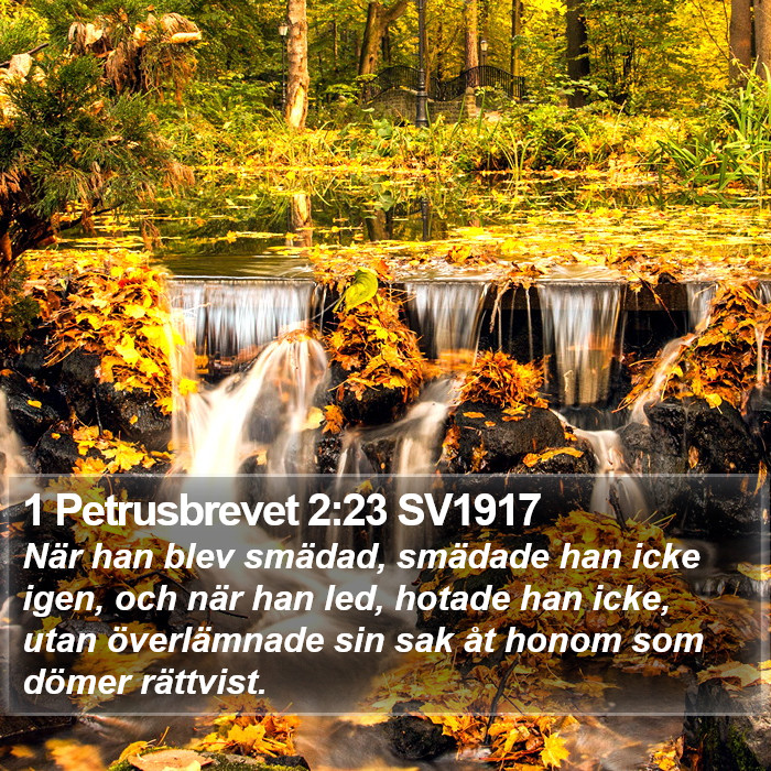 1 Petrusbrevet 2:23 SV1917 Bible Study