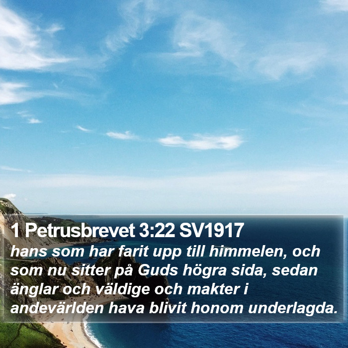 1 Petrusbrevet 3:22 SV1917 Bible Study