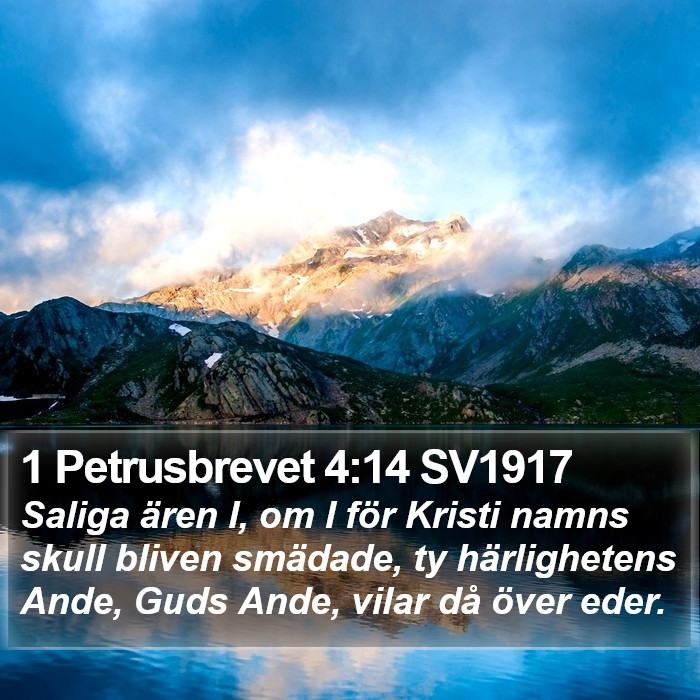 1 Petrusbrevet 4:14 SV1917 Bible Study