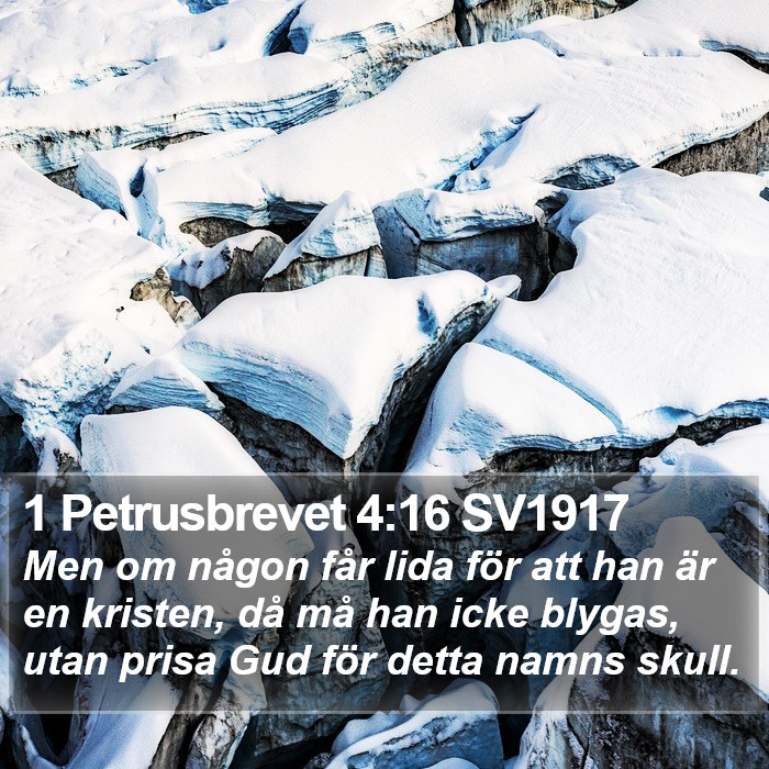 1 Petrusbrevet 4:16 SV1917 Bible Study