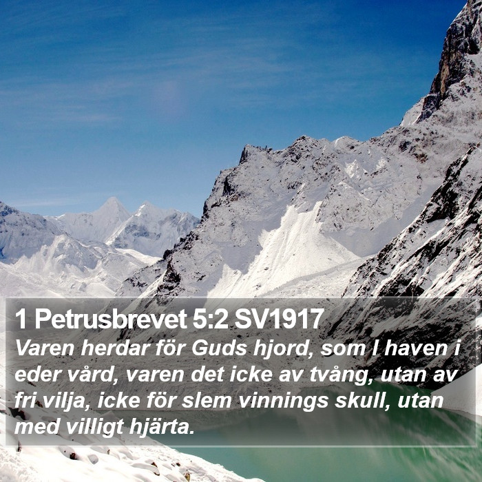 1 Petrusbrevet 5:2 SV1917 Bible Study