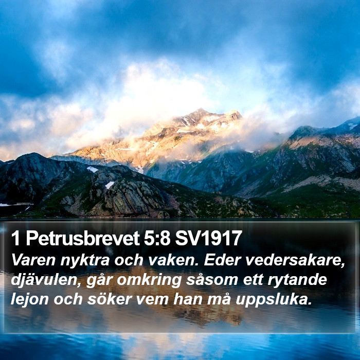 1 Petrusbrevet 5:8 SV1917 Bible Study