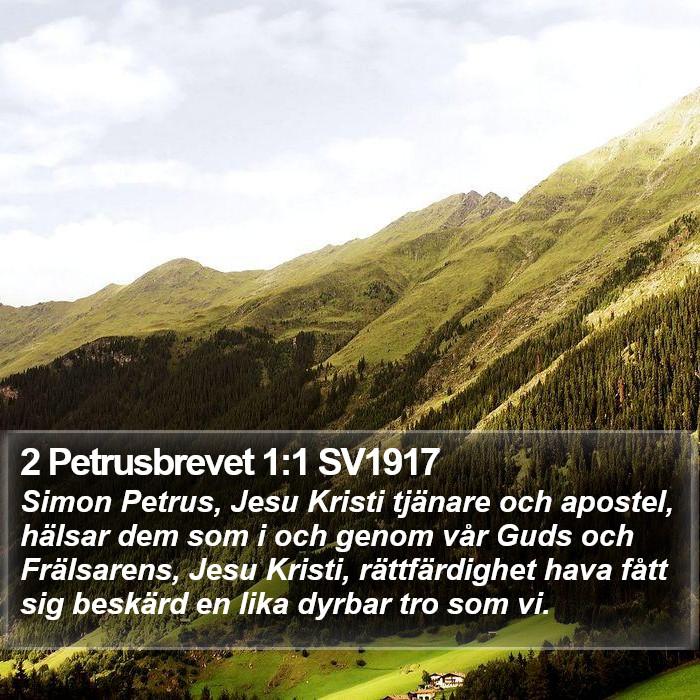 2 Petrusbrevet 1:1 SV1917 Bible Study