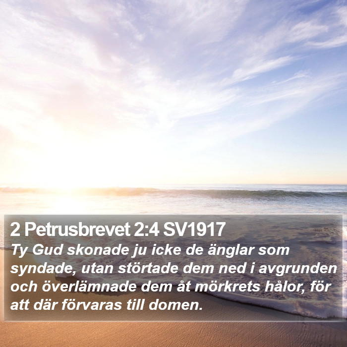 2 Petrusbrevet 2:4 SV1917 Bible Study