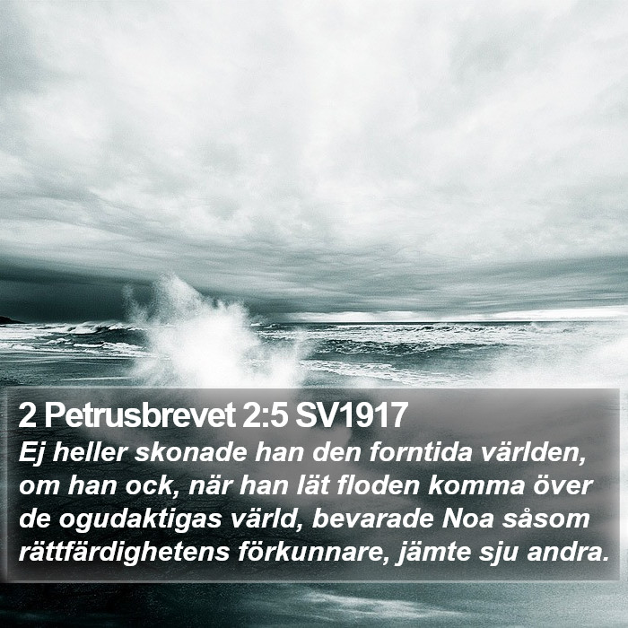 2 Petrusbrevet 2:5 SV1917 Bible Study