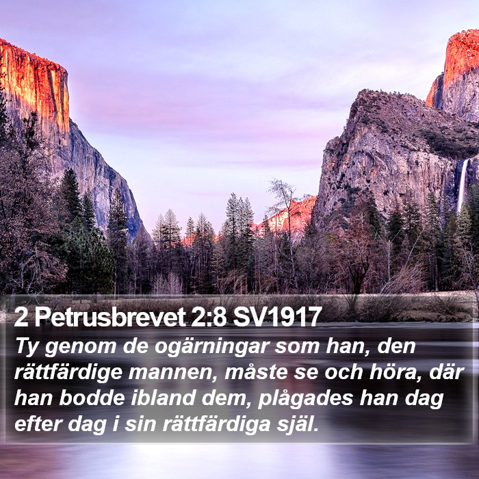 2 Petrusbrevet 2:8 SV1917 Bible Study