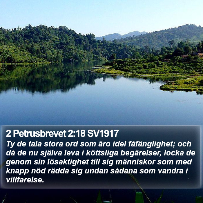 2 Petrusbrevet 2:18 SV1917 Bible Study