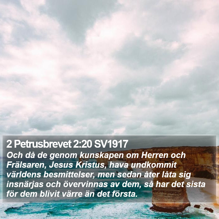 2 Petrusbrevet 2:20 SV1917 Bible Study