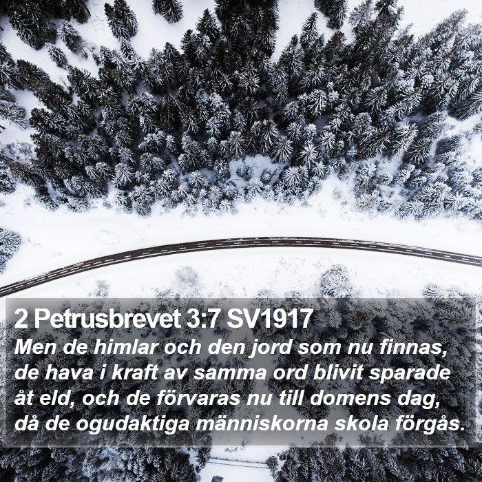 2 Petrusbrevet 3:7 SV1917 Bible Study