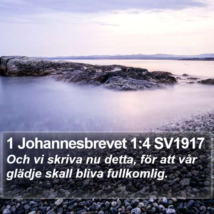 1 Johannesbrevet 1:4 SV1917 Bible Study