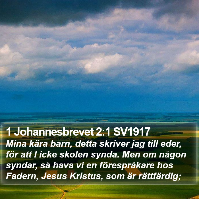 1 Johannesbrevet 2:1 SV1917 Bible Study