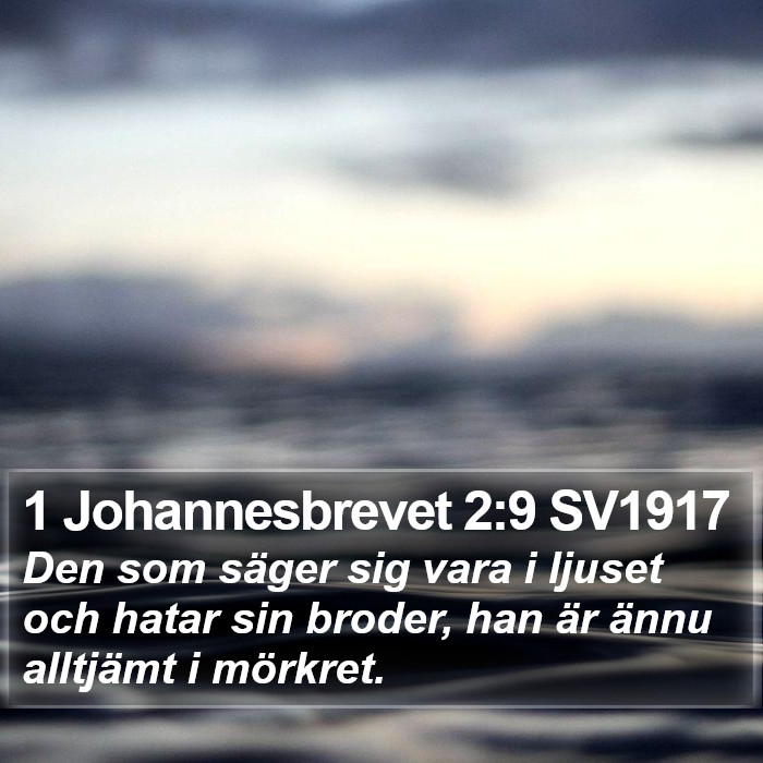 1 Johannesbrevet 2:9 SV1917 Bible Study