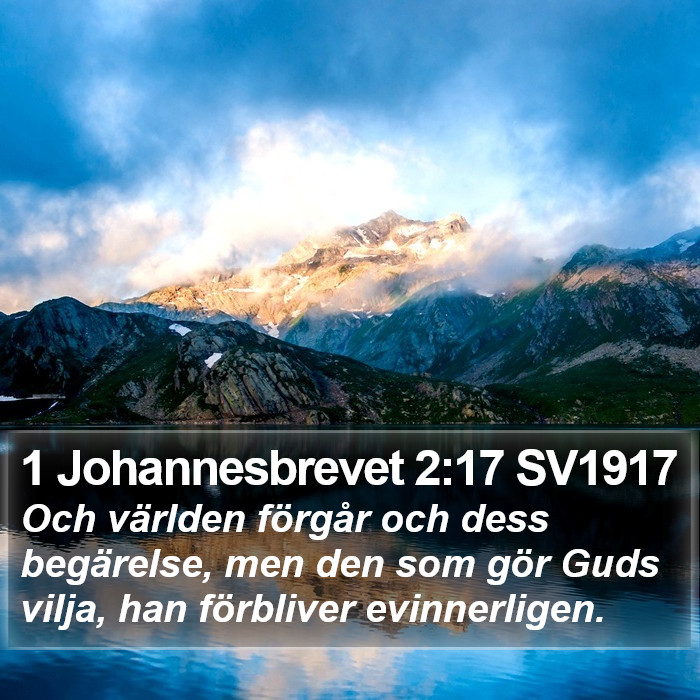 1 Johannesbrevet 2:17 SV1917 Bible Study